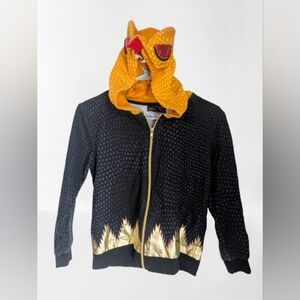 Boys' Disney Aladdin Jafar Cobra Zip Up Long Sleeve Hooded Sweatshirt- M